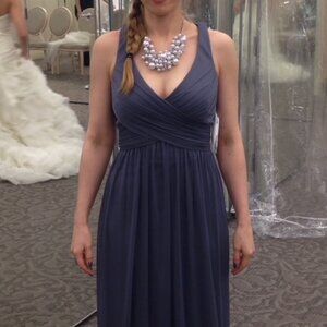 David's Bridal Bridesmaid Dress Color Pewter - Size 0
